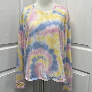 Hollister Pastel Tie Dye Long Sleeve Cotton Shirt